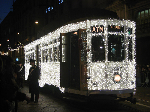 tram natalizio a Milano - dicembre 2008